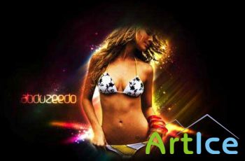 Sparkling Hot Girl in Photoshop