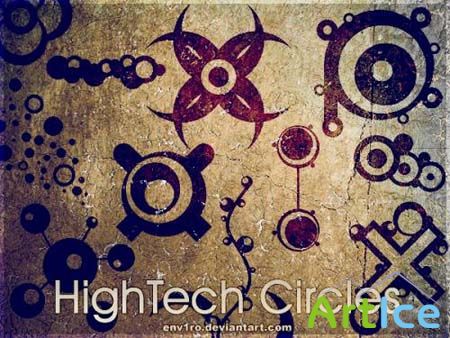 HighTech Circles Photoshop Brushes