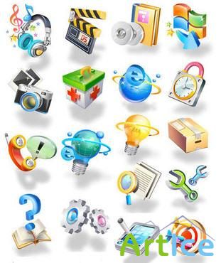 Amazing 3d icons - 30 vectors Icons