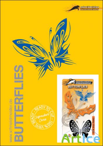 Butterflies in vector    