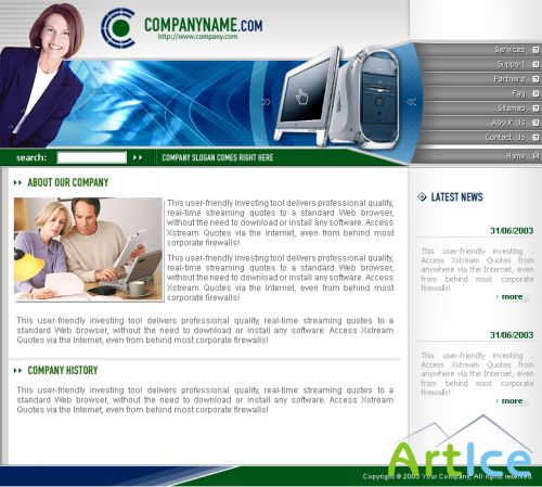 DesignLoad flash website template 3437