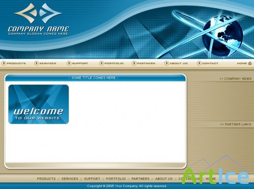 DesignLoad flash website template 3877