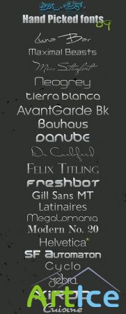 104 Proessional Hand picked font design