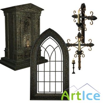 Goth Pack - psd layers 3dstock