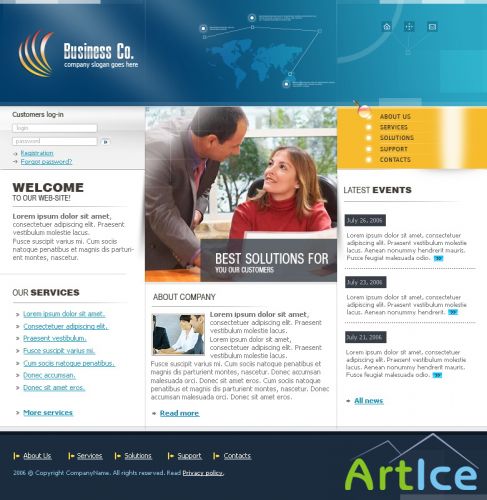 DesignLoad flash website template 5646