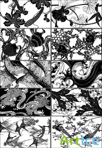 Japanese ornaments and patterns 14       14