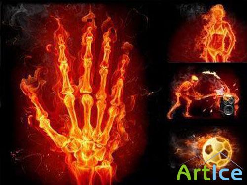   Adobe Photoshop - Fiery drawings