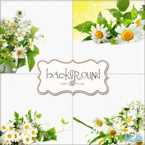 Textures - Light Flowers bg set