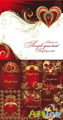 Valentine Day Hearts Vector MegaCollection #2