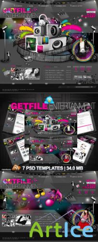 Getfile Entertainment Templates PSD Nr.81