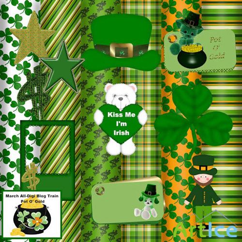 Scrap-set - March All-Digi Blog Train Pot O' Gold