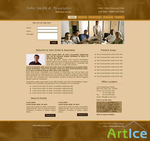 Lawyer's Office Free Web Template