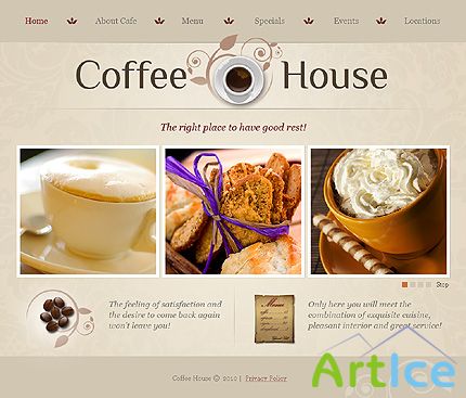 Free Coffee House Website Template