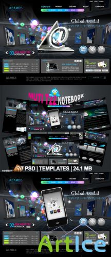 Muti T22 Notebook Templates PSD Nr.158
