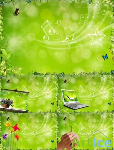 Nice Green Background PSD