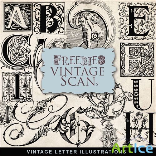 Scrap-kit - Vintage Letter Illustrations