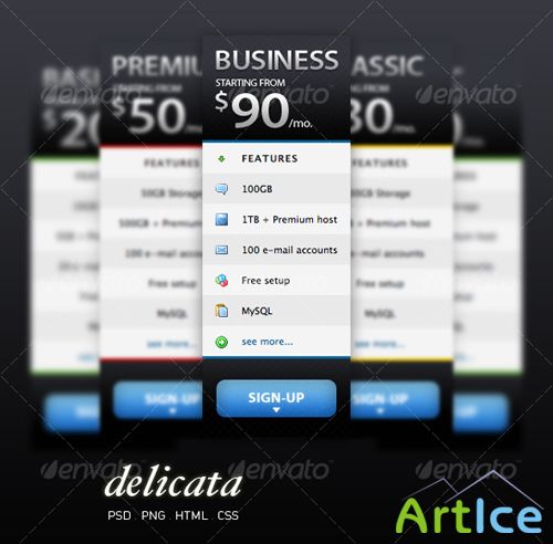 Pricing Table Delicata  GraphicRiver