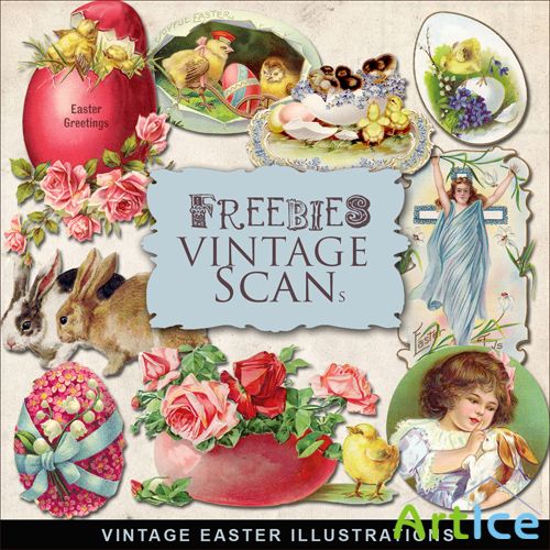 Scrap-kit - Vintage Easter Illustrations #9