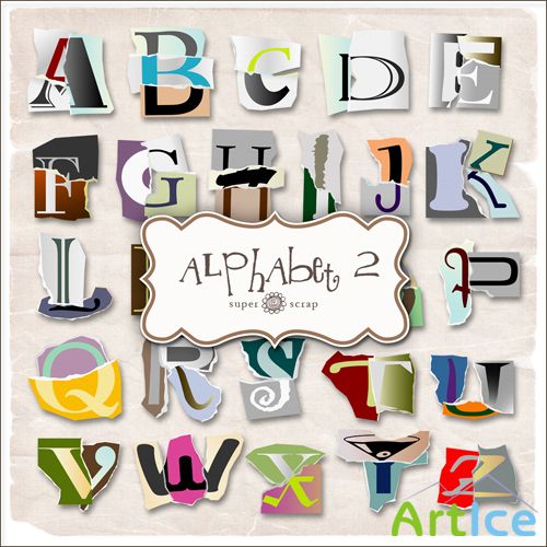 Scrap-kit - Paper Alphabet #2