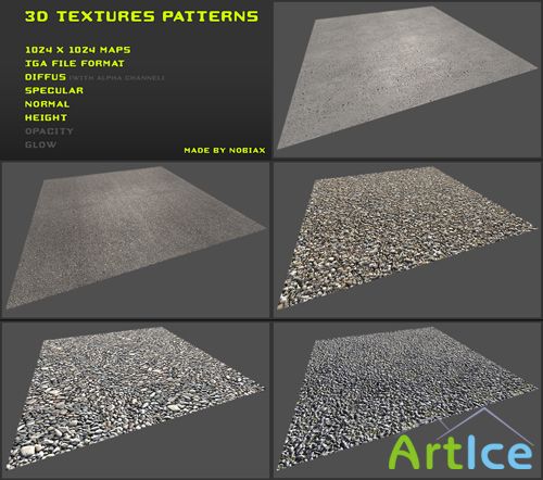3d textures pack 09 by nobiax