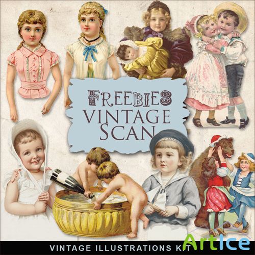 Scrap-kit - Vintage Childrens Illustrations #2