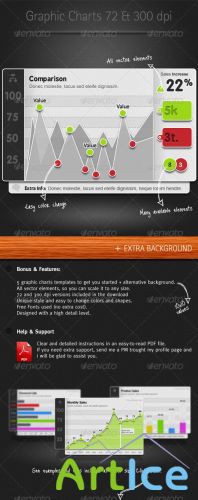 Graphic Charts Elements II - 72 & 300 DPI - GraphicRiver