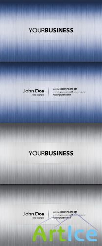 Blue and silver exclusive business cards