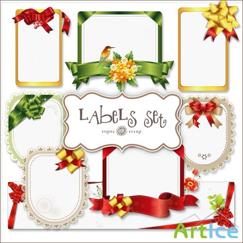 Scrap-kit - Ribbons Labels Set