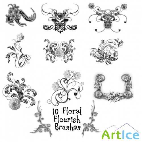 Floral Flourish Brushes for Photoshop