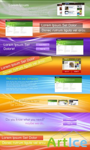 8 graphical headers for your website