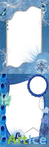 Photo Frame - Blue Butterflies