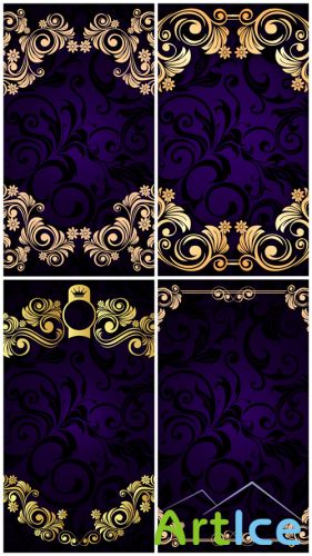 Vintage Violet Pattern Backgrounds