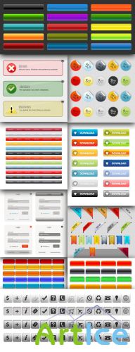Collection of glossy buttons