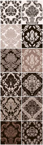 Damask Vector Backgrounds - Vector, patterns, background