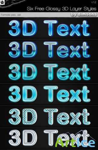 6 free glossy layer styles