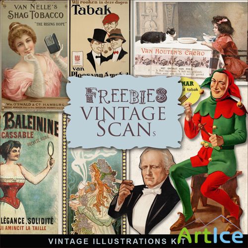Scrap-kit - Vintage Illustrations #6