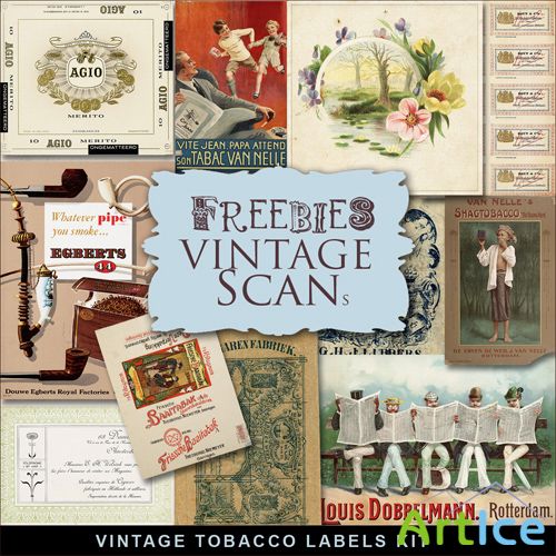 Scrap-kit - Vintage Tobacco Labels