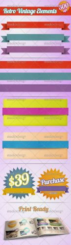 StockInDesign - Photoshop Retro Vintage Elements in 300dpi