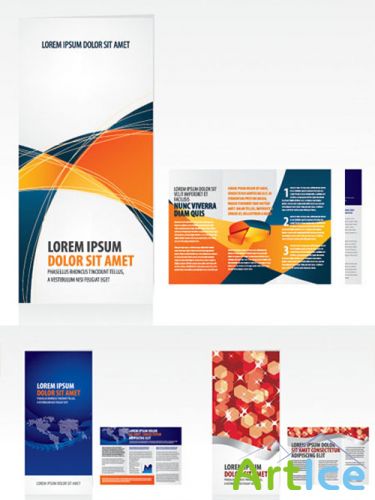 Tri Fold Business Brochure Vector