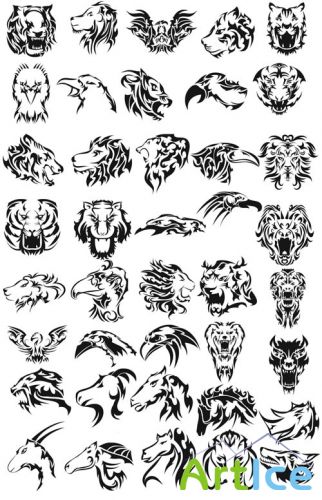 Animals Tribal Brushes