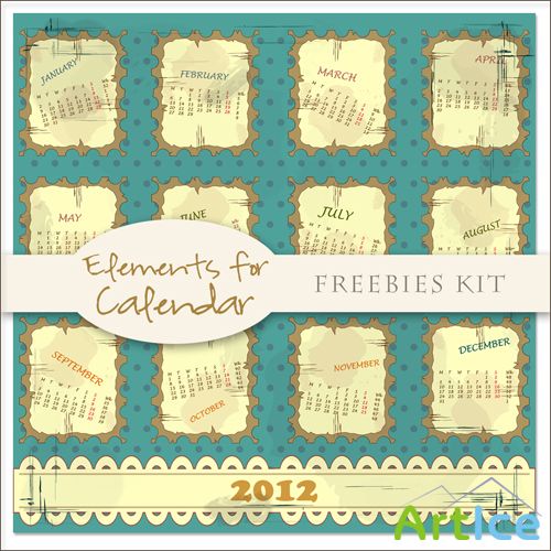 Scrap-kit - Elements For Calendar