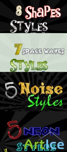 Cool Text layer styles for Photoshop pack 20