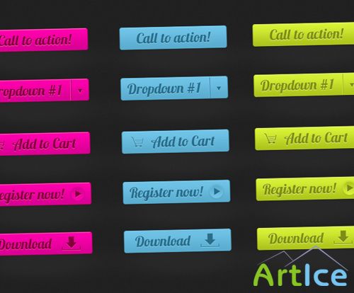 Web design Buttons Pack for Photoshop