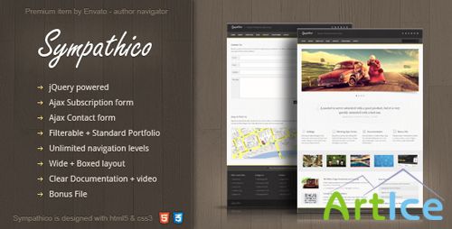 ThemeForest - Sympathico - multipurpose site template - Rip