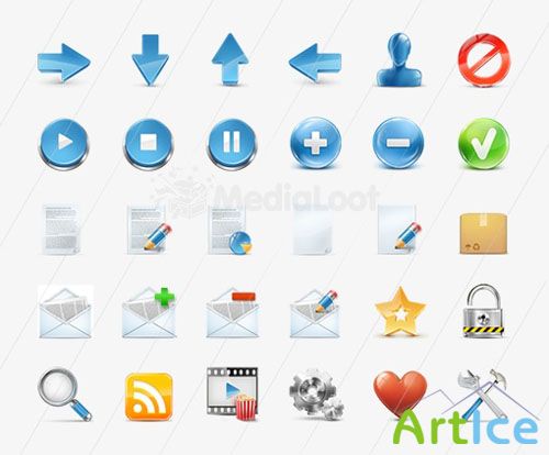 Incredibly Detailed 3D Icons - Part 1 - MediaLoot