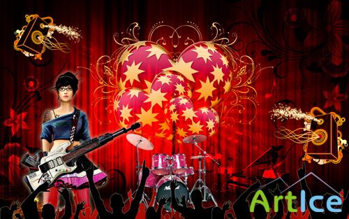 The stage for musical performances for Photoshop