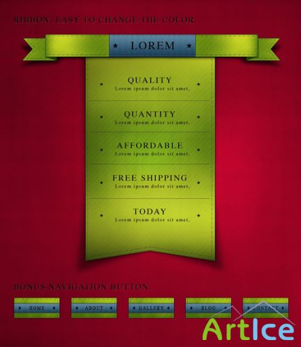 Web Ribbons (PSD)