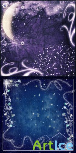 Magical night sky for Photoshop