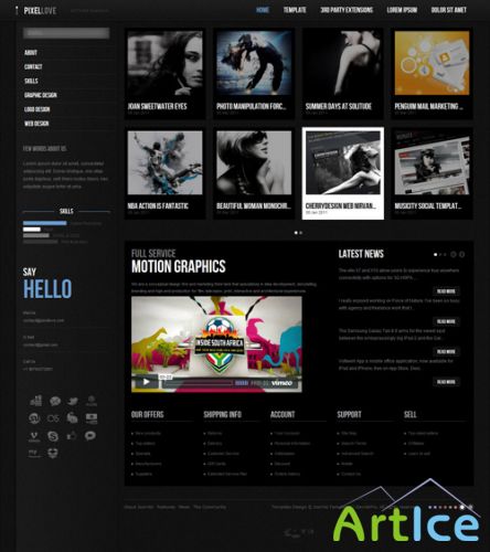 Gavick - Pixellove v2.7 For Joomla 2.5 Template - Retail