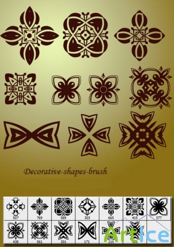 Decorative shapes brushes for Photoshop